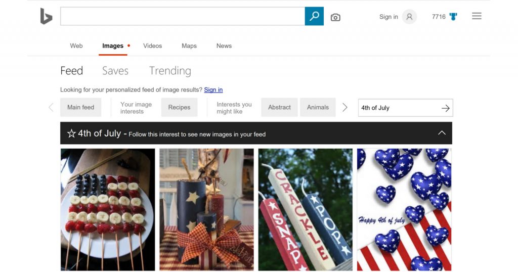 bing personalized feeds