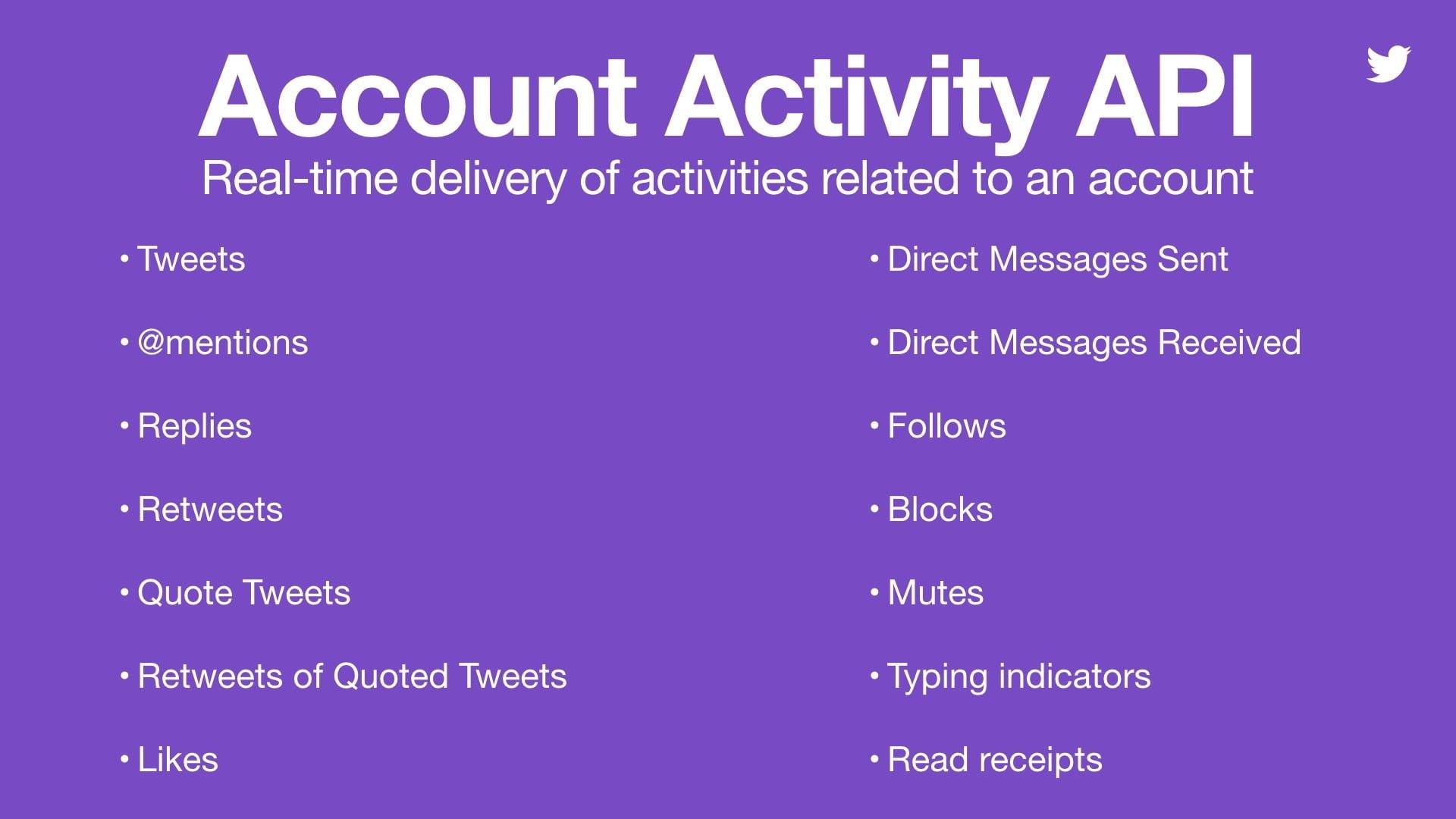 Account related. Twitter API.