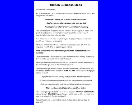 hidden business sites