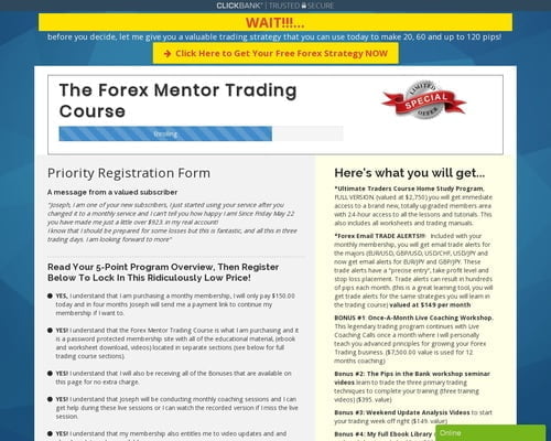 Home Forex Market Mentor