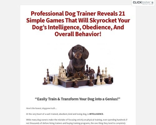 Brain Training For Dogs - Unique Dog Training Course! Easy Sell!