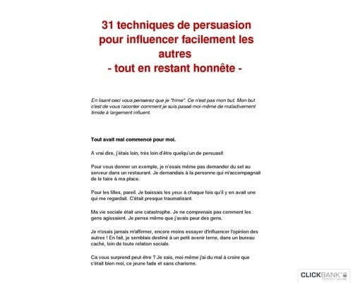 Les 31 secrets de persuasion- Techniques pour convaincre les autres facilement