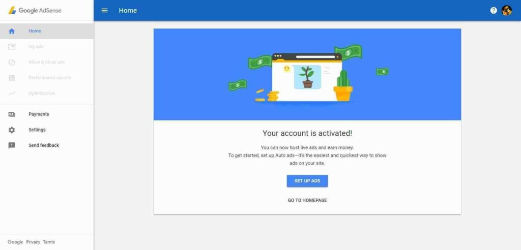 google adsense New Zealand non hosted account for website with domain