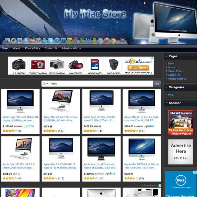 APPLE IMAC STORE - Premium eCommerce Business Website, Adsense+Amazon Affiliate