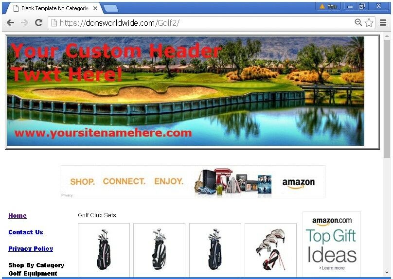 Affiliate Golf Store Website For Sale Free Domain Bonuses & More See Details!