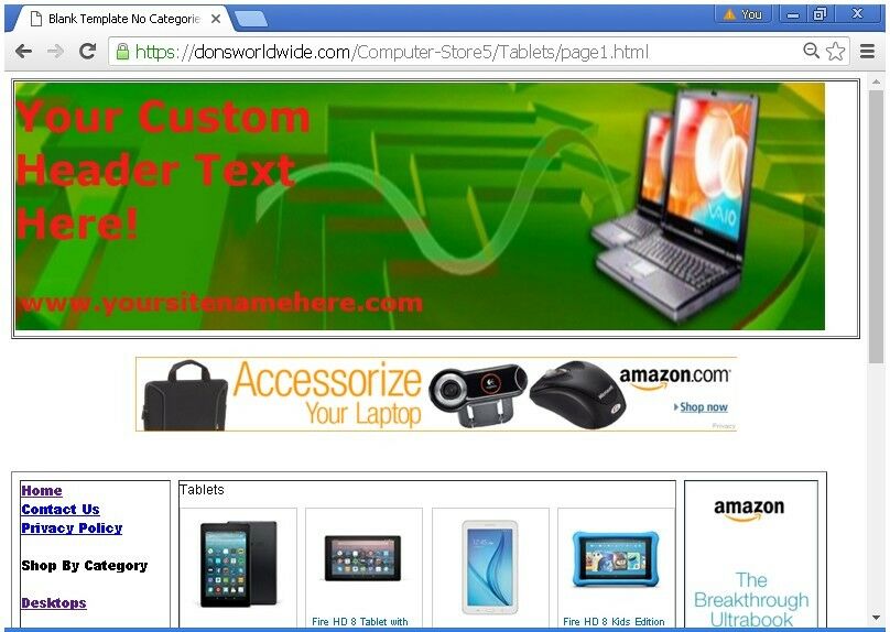 Amazon Affiliate Computer Store Website For Sale Free Bonuses, Free Set Up,Plus!