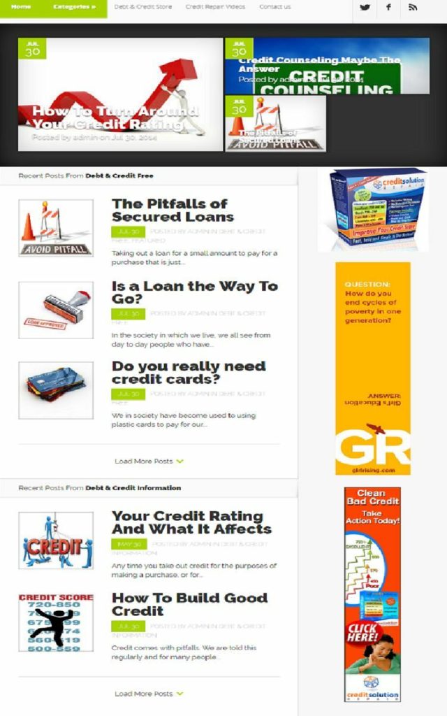 CREDIT REPAIR and REBUILDING HELP WEBSITE FOR SALE! MOBILE RESPONSIVE DESIGN