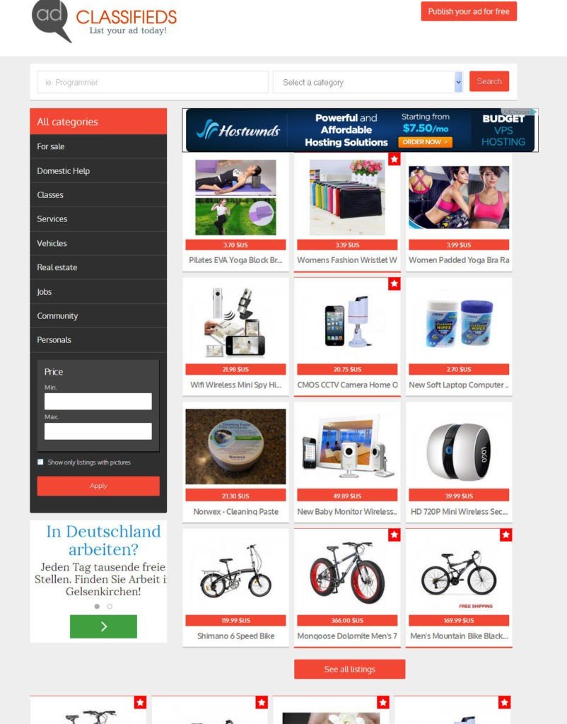 Classifieds Ads Website