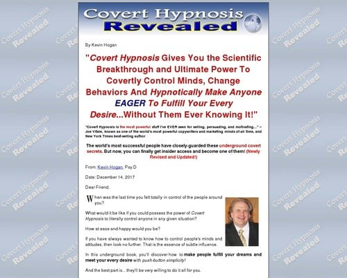 Covert Hypnosis.