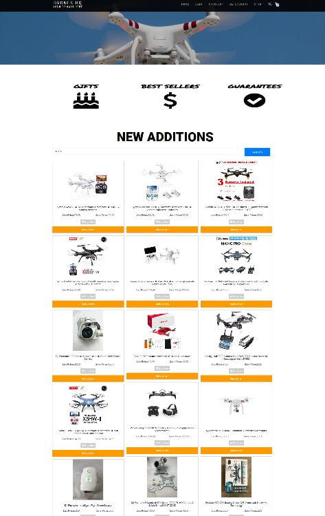 DRONE WEBSITE WITH DOMAIN & HOSTING - EASY ECOMMERCE - RUN FROM HOME