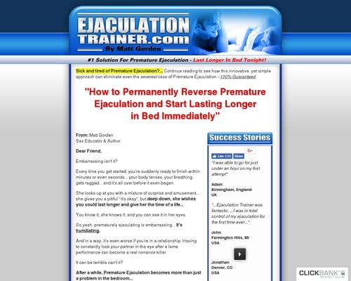 Ejaculation Trainer - Official Website