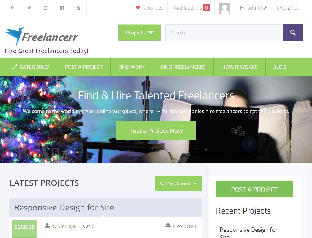 Freelance Marketplace Website For Sale - Freelancer, ODesk, eLance