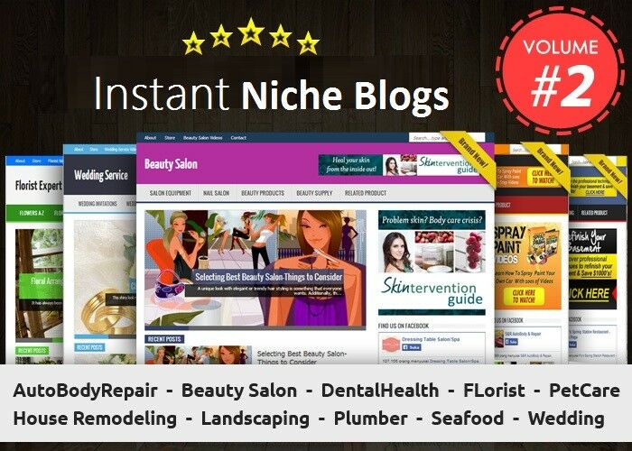 Instant Niche PLR Wordpress Blogs Package - VOLUME # 2 - Work From Home