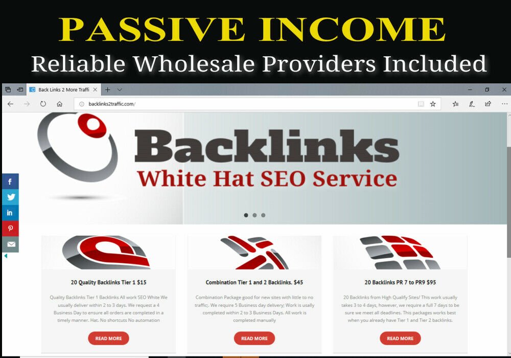 One-Of-A-Kind Website for Sale Backlinks2Traffic.com Includes Keyword Domain