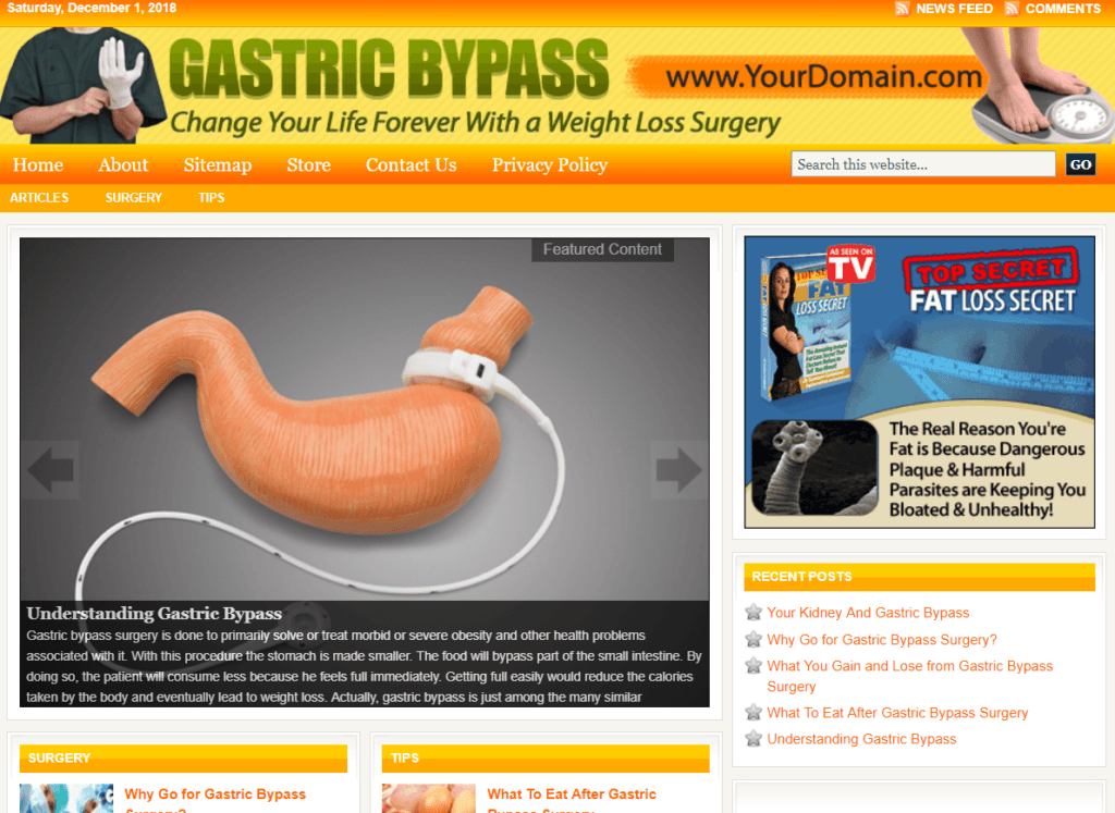 Optimum Gastric Bypass Store Website Free Installation + Free Hosting