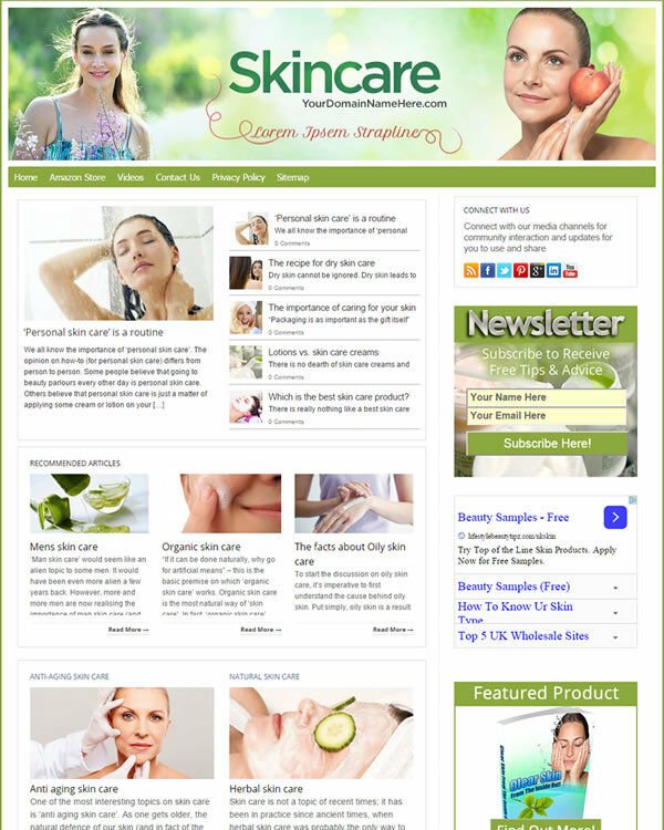 Skin Care Website