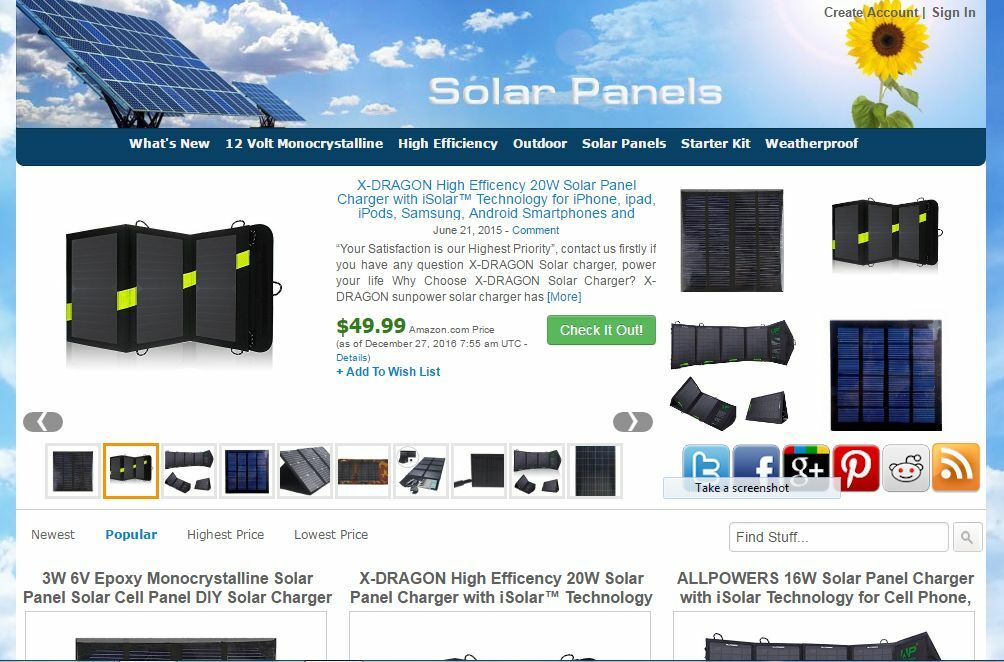 Solar Panels Amazon Store Website Free Installation+Hosting