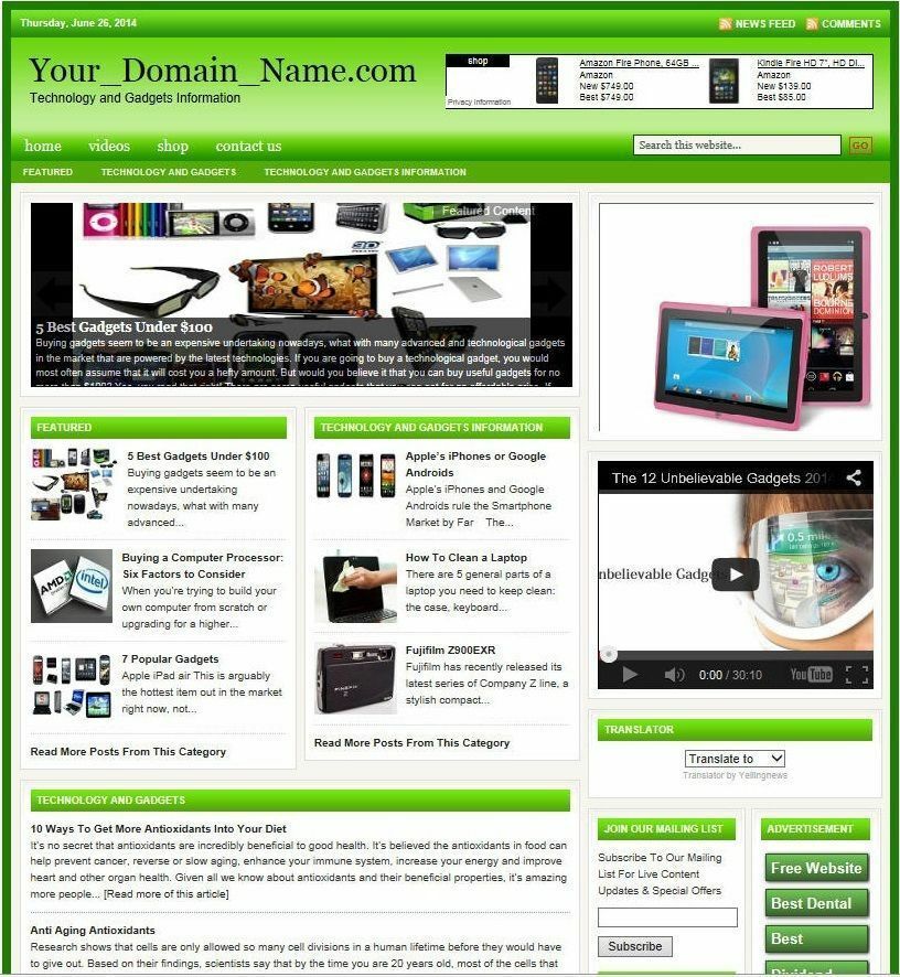 TECHNOLOGY and GADGETS WEBSITE BUSINESS FOR SALE! TARGETED CONTENT INCUDED