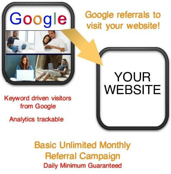 Website Visitors- 15 days/6000 Google Referrals/Visitors to your website