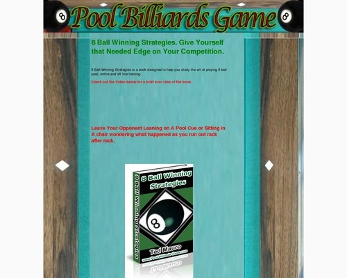 8 Ball Winning Strategies. Billiards Instruction. Pool Lessons.