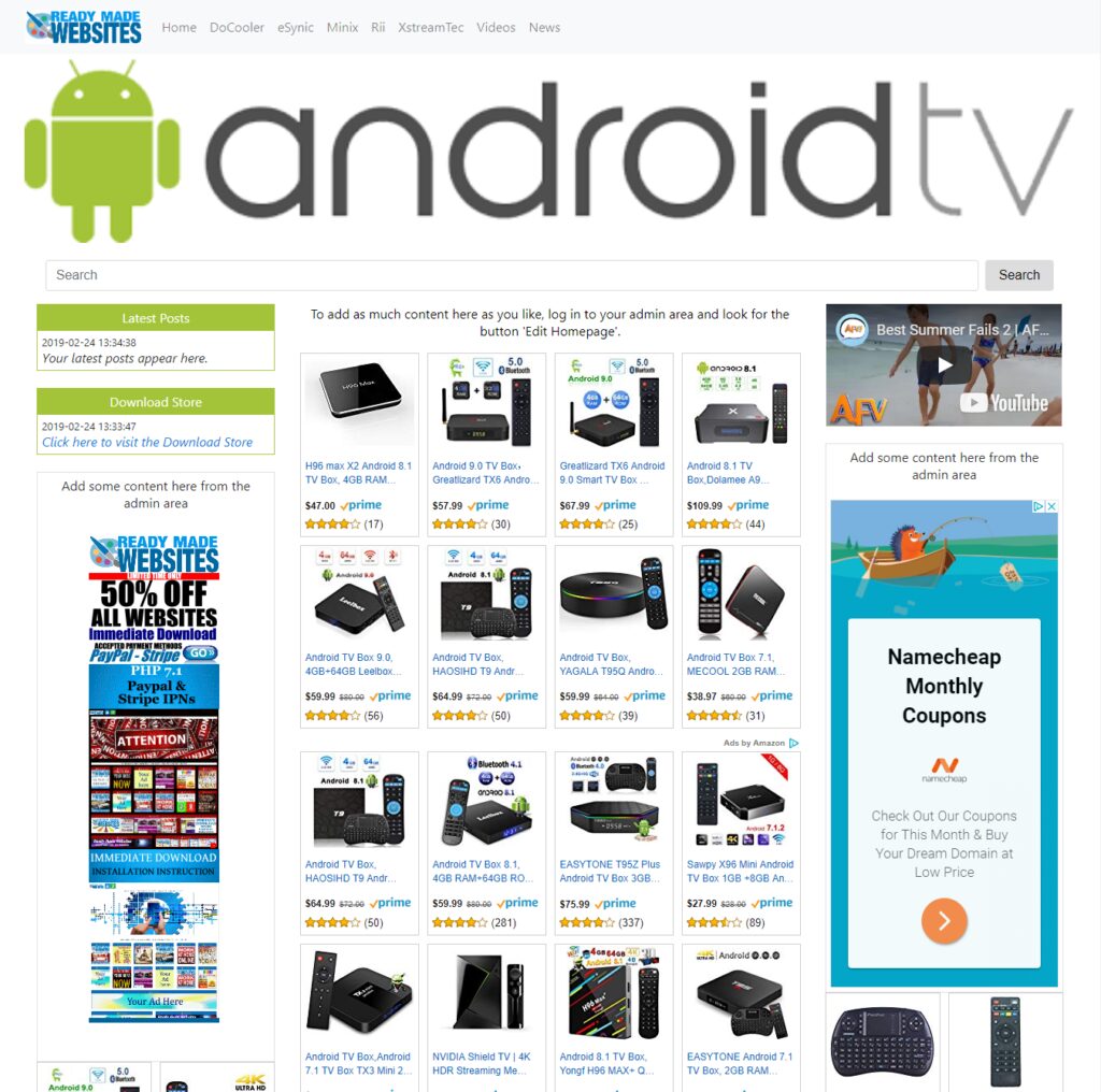 Amazon Affiliate Android TV Accessories Store OR Any Nich Including Installation