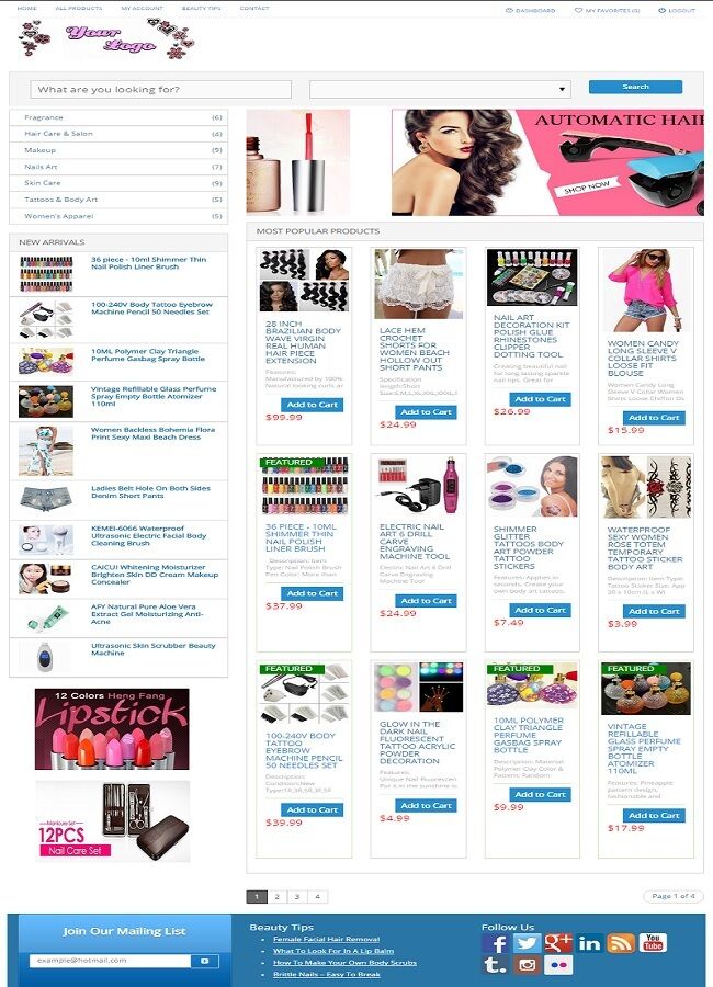 BEAUTY SUPPLIES SHOP WEBSITE BUSINESS FOR SALE! FULLY AUTOMATED WEB BUSINESS
