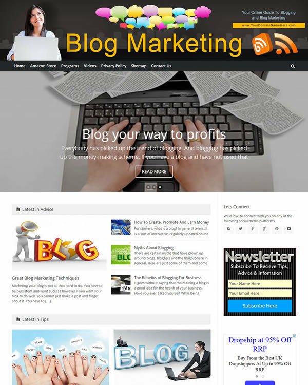 Blog Marketing Website