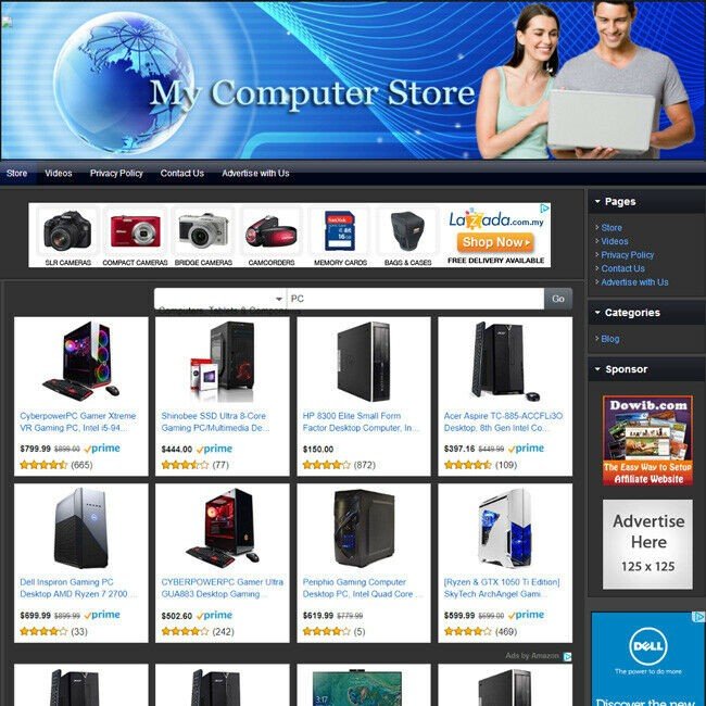 COMPUTER STORE - Home Base Ready Made Affiliate Online Business Website For Sale