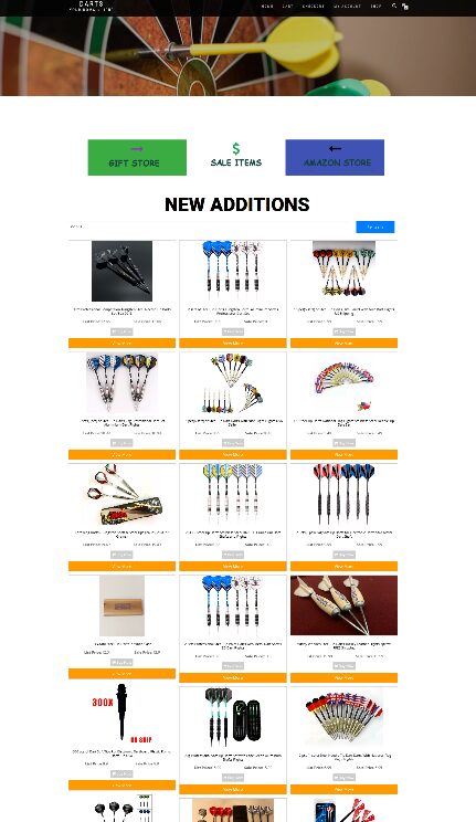 DARTS WEBSITE - FULLY STOCKED - EASY HOME BUSINESS - DOMAIN + HOSTING