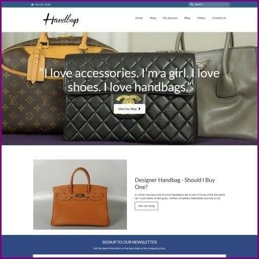 DESIGNER HANDBAG Website Business For Sale - Home Based Website Business