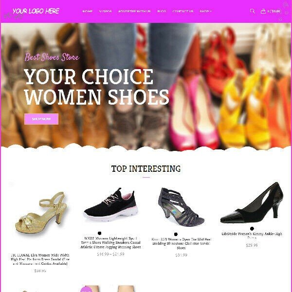 Designer Shoes Affiliate Online Business Website For Sale Mobile Friendly Ready!