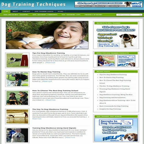 Established 'DOG OBEDIENCE' Affiliate Website Turnkey Business (FREE HOSTING)