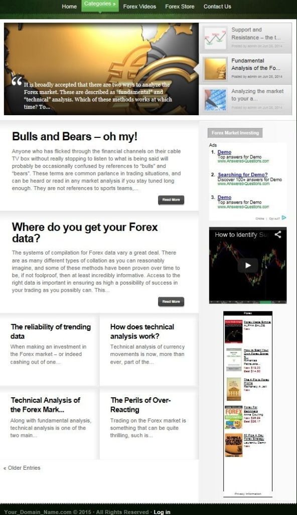 FOREX INVESTING WEBSITE & DOMAIN 4 SALE! SEARCH ENGINE FRIENDLY CONTENT INCLUDED