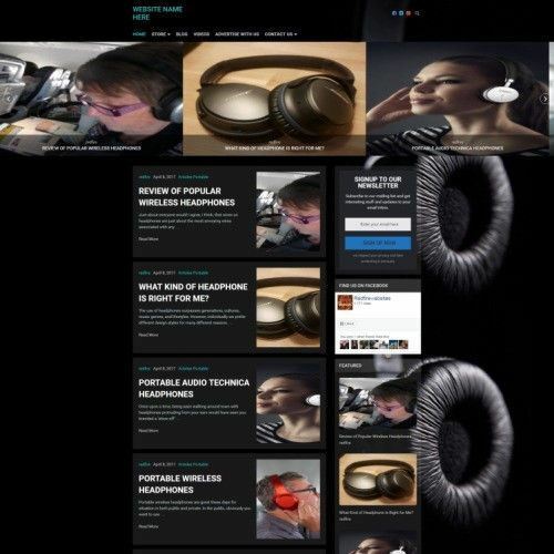 HEADPHONES STORE - Online Business Website For Sale + Domain + Hosting + Help