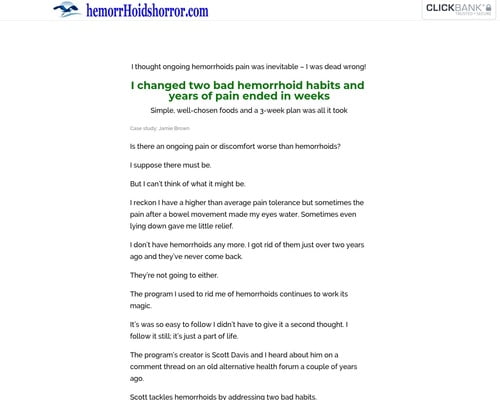 Hemorrhoids Case Study cb | Hemorrhoids Horror