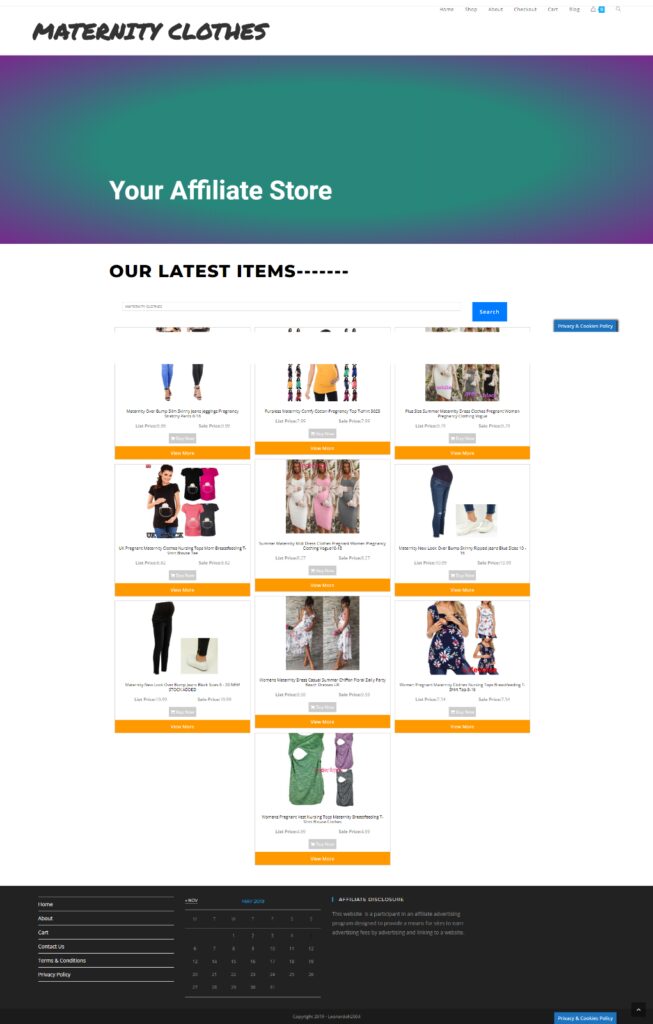 MATERNITY CLOTHES WEBSITE BUSINESS - WORK FROM HOME - NEW DOMAIN
