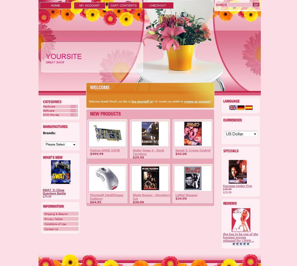 PREMIUM ECOMMERCE FLOWERS SHOP STORE SHOPPING CART WEBSITE