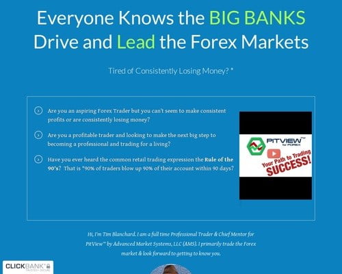 Pitview For Forex - Follow The Big Banks