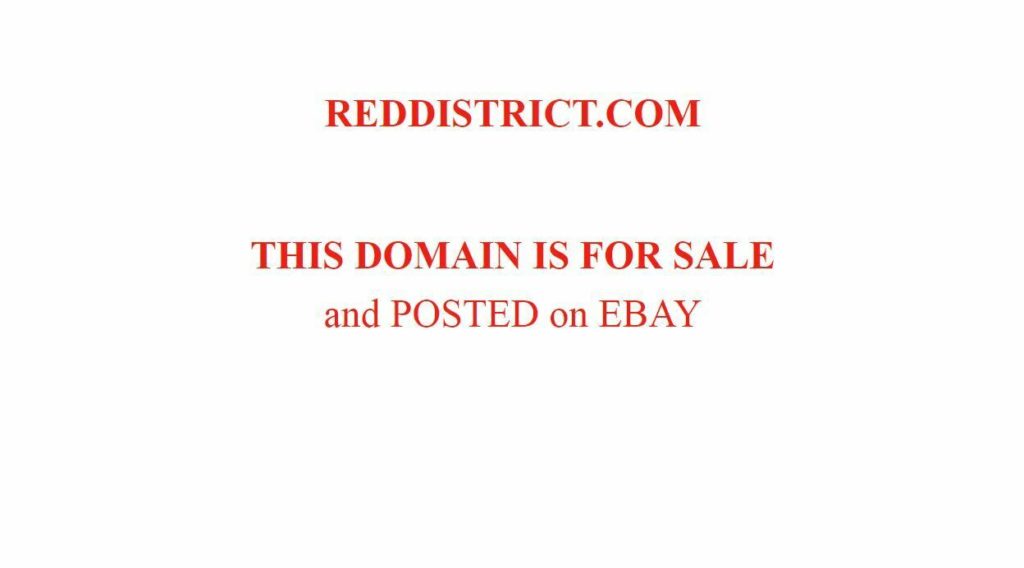 REDDISTRICT.COM Excellent name brand, use your imagination