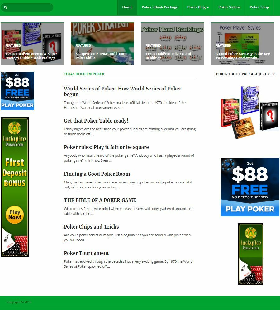 TEXAS HOLDEM POKER WEBSITE BUSINESS FOR SALE! MOBILE FRIENDLY WEBSITE