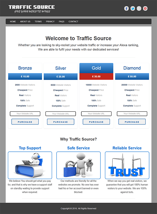 WEBSITE TRAFFIC RESELLER BUSINESS FOR SALE - Free Installation Provided