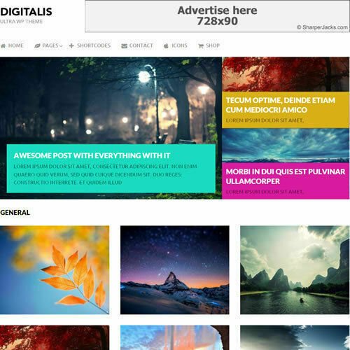 WordPress 'DIGITALIS' Website eCommerce Magazine Theme For Sale (FREE HOSTING)