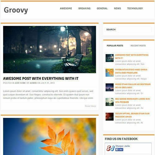 WordPress 'GROOVY' Website News / Magazine Theme Business (FREE HOSTING)