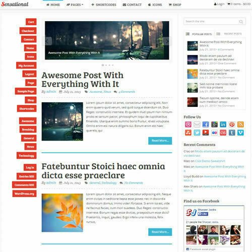 WordPress 'SENSATIONAL' Website eCommerce Magazine Theme For Sale (FREE HOSTING)