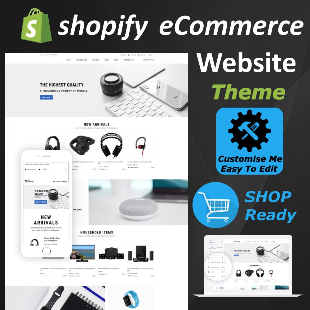 ⭐ eCommerce Website Store Shopify Theme Template - Start Your Online Businesses⭐