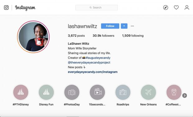 LaShawn Wiltz Instagram profile