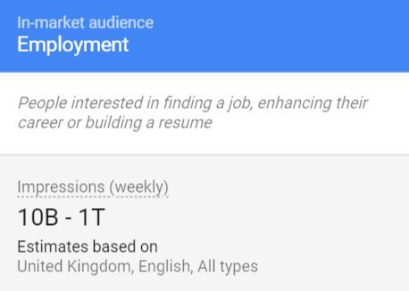 employment in market audience