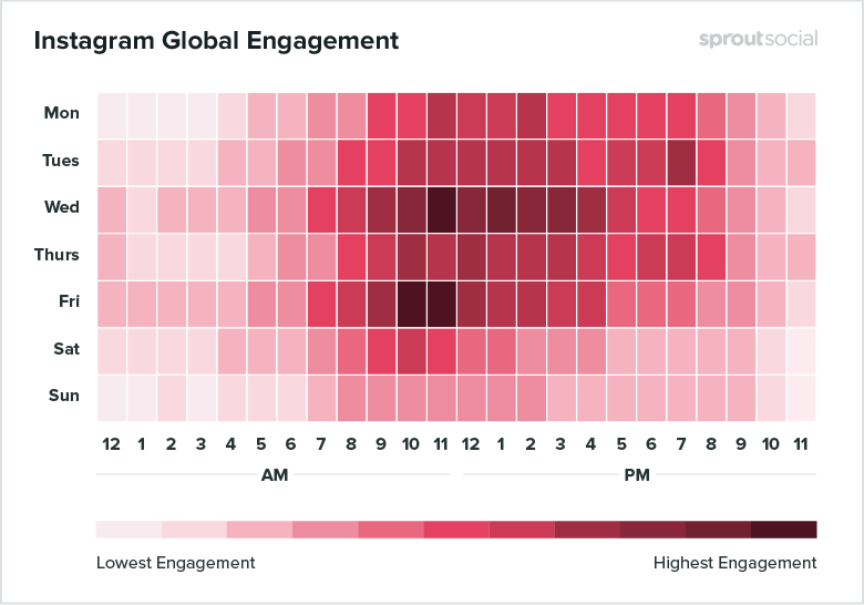 Instagram global engagement heat map