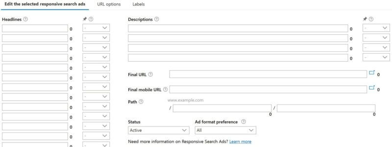 Responsive search ads available globally in all Microsoft Advertising interfaces