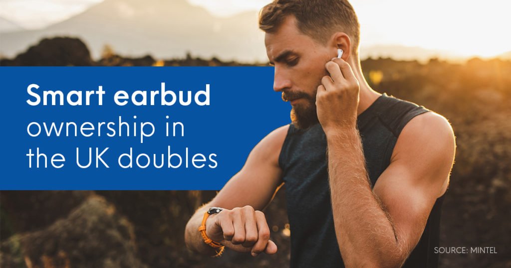 UK smart earbud ownership doubles in just 12 months